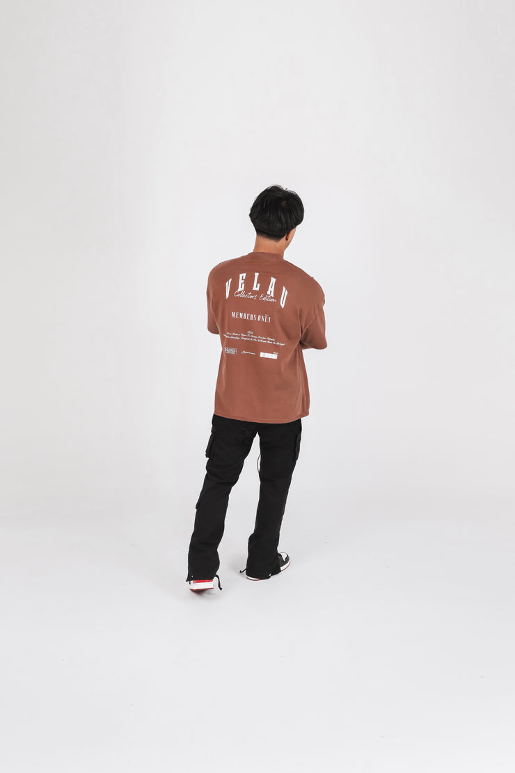 Brown oversized heavyweight t-shirt